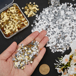 100g 2色のペット用スパンコール/スパンコールペンダント  スター  装飾アクセサリー  ミックスカラー  5x5.5x0.2mm  穴：0.9mm  50 G /カラー&nbsp;KY-CY0001-02