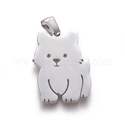 Tarnish Resistant 304 Stainless Steel Puppy Pendants&nbsp;LS-STAS-F219-07P
