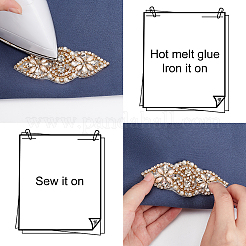 Alloy Glass Rhinestone Cloth Cabochons&nbsp;DIY-WH0265-46G