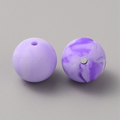 Round Food Grade Eco-Friendly Silicone Focal Beads&nbsp;SIL-TAC0013-07D
