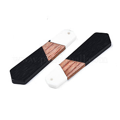 樹脂＆ウォールナットウッドペンダント  矢印  ブラック  49x12x3.5mm  穴：1.6mm&nbsp;RESI-N025-020-B02