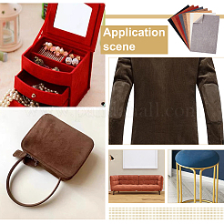 8Pcs 8 Colors Self-adhesive Velet Cloth Fabric&nbsp;DIY-BC0012-45