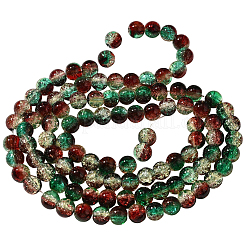 4Strands Crackle Glass Beads Strands&nbsp;CCG-PA0001-01B