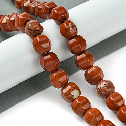 天然石レッドジャスパービーズ連売り  多面カット  ラウンド  10mm  穴：1.3mm  約40個/連  16.14~16.22''（41~41.2センチメートル）&nbsp;G-H023-A04-01