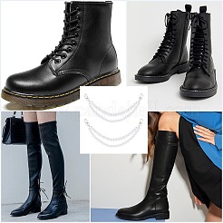 2Pcs Glass Pearl Chains Boot Strap Chains&nbsp;HJEW-SP0001-46