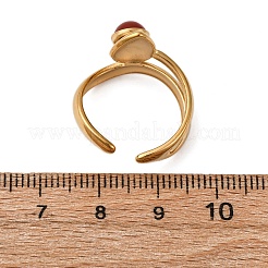 304 Stainless Steel Adjustable Open Cuff Rings&nbsp;RJEW-A071-14G