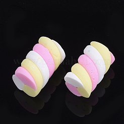 手作り樹脂粘土ビーズ  穴がない  コラム  ミックスカラー  14~17x9~12mm&nbsp;X-CLAY-S091-04