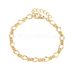 304 Stainless Steel Infinity Link Chain Bracelets&nbsp;BJEW-D458-05G