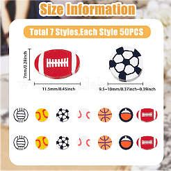 350Pcs 7 Style Handmade Polymer Clay Beads&nbsp;CLAY-FH0001-23