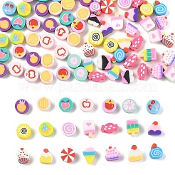 100Pcs 2 Styles Handmade Polymer Clay Beads&nbsp;CLAY-FP0001-11A
