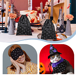 ハロウィン柄のポリエステル生地  衣料品用  スター  103.4x149.6x0.02cm&nbsp;DIY-WH0430-472C