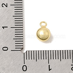 真鍮チャーム  ラウンドチャーム  長持ちメッキ  ゴールドカラー  9x6mm  穴：1.6mm&nbsp;KK-Z154-19G