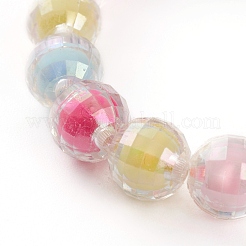 Transparent Acrylic Beads Stretch Bracelets for Kids&nbsp;BJEW-JB05862