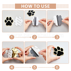 2 Sets 2 Colors Self Adhesive Alloy Cat Stickers&nbsp;STIC-FH0001-14