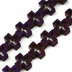 Electroplated Natural Lava Rock Beads Strands&nbsp;G-K388-02D
