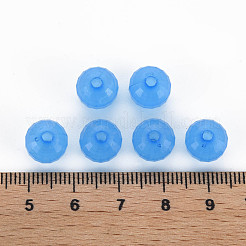 透明なアクリルビーズ  染め  多面カット  ラウンド  ドジャーブルー  9.5x9.5mm  穴：2mm  約970個/500g&nbsp;TACR-S153-42E-01