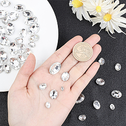 Pointed Back Glass Rhinestone Cabochons&nbsp;RGLA-OC0001-32