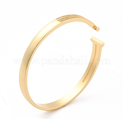 Clear Cubic Zirconia Open Cuff Bangle&nbsp;BJEW-A123-17G