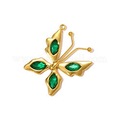 304 Stainless Steel Cubic Zirconia Pendants&nbsp;STAS-OY010-05G