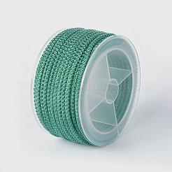 ポリエステル編組コード  ミディアムアクアマリン  3mm  約12.02~13.12ヤード（11~12m）/ロール&nbsp;OCOR-F010-A15