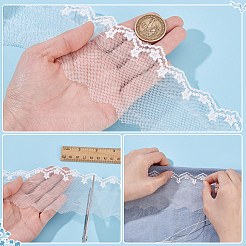 15Yards Milk Fiber Embroidery Flower Lace Trim&nbsp;OCOR-ME0001-19