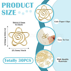 Flower Iron Paper Clips&nbsp;AJEW-TAC0006-32G