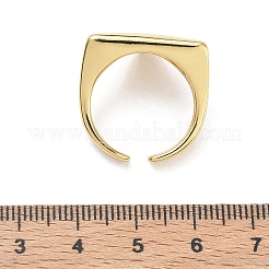 Brass Cuff Open Rings&nbsp;RJEW-C170-01G
