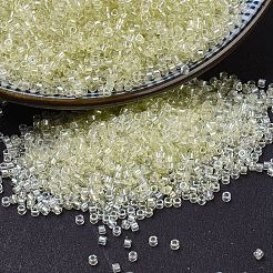 MIYUKIデリカビーズ  シリンダー  日本製シードビーズ  11/0  （db1676)パール裏地透明淡黄色ab  1.3x1.6mm  穴：0.8mm  約20000個/袋  100 G /袋&nbsp;SEED-J020-DB1676