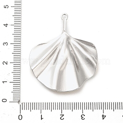 304ステンレスペンダント  ゴールデン·ステンレス鋼色  葉  42x34x3.5mm  穴：2mm&nbsp;STAS-P399-03F