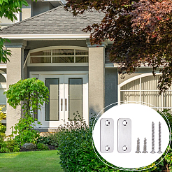 201 Stainless Steel Door Lock Hole Cover Plate&nbsp;DIY-WH0750-373B
