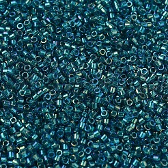 MIYUKIデリカビーズ  シリンダー  日本製シードビーズ  11/0  （db1764)エメラルドライニングアクアアブ  1.3x1.6mm  穴：0.8mm  約10000個/袋  50 G /袋&nbsp;SEED-X0054-DB1764