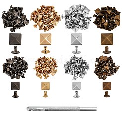 Brass with Iron Flat Square Rivets&nbsp;FIND-WR0011-68
