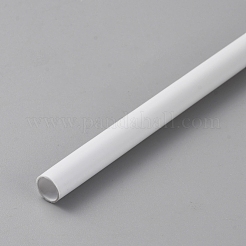 ABSプラスチック丸穴チューブ  DIYサンドテーブル用  建築モデル作成  ホワイト  250~251x10mm&nbsp;FIND-WH0427-38C