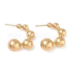 Brass Stud Earrings for Women&nbsp;KK-CBAD851-10G