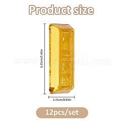 12Pcs Glass Ingots/Gold Bars Display Decorations&nbsp;DJEW-FH0001-40