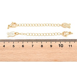 Brass Curb Chain Extender&nbsp;KK-P354-09G