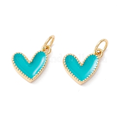 Rack Plating Brass Enamel Charms&nbsp;KK-D073-27G-04