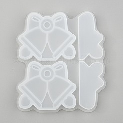 クリスマスベルトロートッパーシリコンモールド装飾  ストローアタッチメントエポキシレジンキャストモールド  DIYクラフト作り用品用  ホワイト  90x78x9mm  インナーサイズ：41~41x21~49mm&nbsp;DIY-J003-08