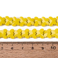 オペークガラスビーズ連売り  蝶  多面カット  ゴールド  8x10x5mm  穴：0.7~1mm  約98~100個/連  27.95~28.94インチ（71~73.5cm）&nbsp;GLAA-Q118-01B-C01