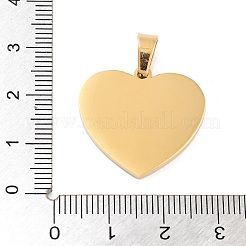304ステンレスペンダント  ラインストーンとエナメル  ゴールドカラー  ハート  22.5x24x2.1mm  穴：6x4mm&nbsp;LS-STAS-M062-01G-E