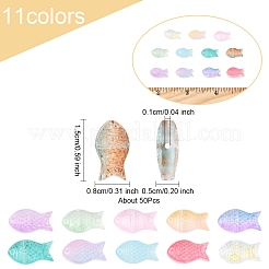50Pcs Transparent Spray Painted Glass Beads&nbsp;GLAA-FS0002-06A