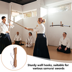 Wood & Acrylic Adjustable Wall-mounted Knife and Sword Holder&nbsp;OFST-WH0011-04B