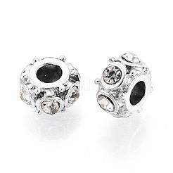 Alloy Rhinestone European Beads&nbsp;FIND-N009-03P