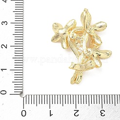 真鍮チャーム  18KGP本金メッキ  花  30x25x5.5mm  穴：5.5x4mm&nbsp;KK-G601-05G-04