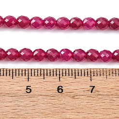 Lab Grown Red Corundum Beads Strands&nbsp;G-Z123-A01-4mm