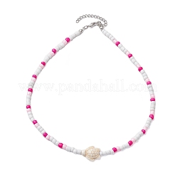 2Pcs Summer Beach Glass Seed Beaded Necklaces&nbsp;NJEW-JN05019