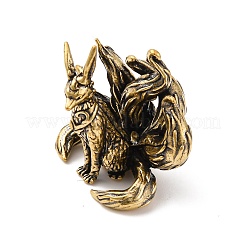 Brass Fox Decoration Ornaments&nbsp;KK-D370-05AG
