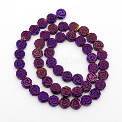 Electroplate Non-magnetic Synthetic Hematite Beads Strands&nbsp;G-F172-12