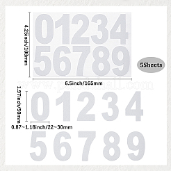 ペット用反射粘着ステッカー  数0~9  ホワイト  165x108x0.2mm&nbsp;STIC-SP0001-23A
