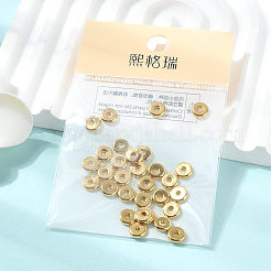 シェグレイスの真鍮ビーズ  カドミウムフリー＆ニッケルフリー＆鉛フリー  フラットラウンド  18KGP本金メッキ  6x1.5mm  穴：1.4mm&nbsp;XGRPCN121-248G